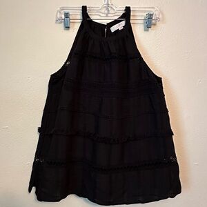 LOFT Black Woven Sleeveless Summer Top Size Small